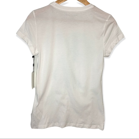 Calvin Klein Jeans White Teal CK Logo T-Shirt - Picture 3 of 7